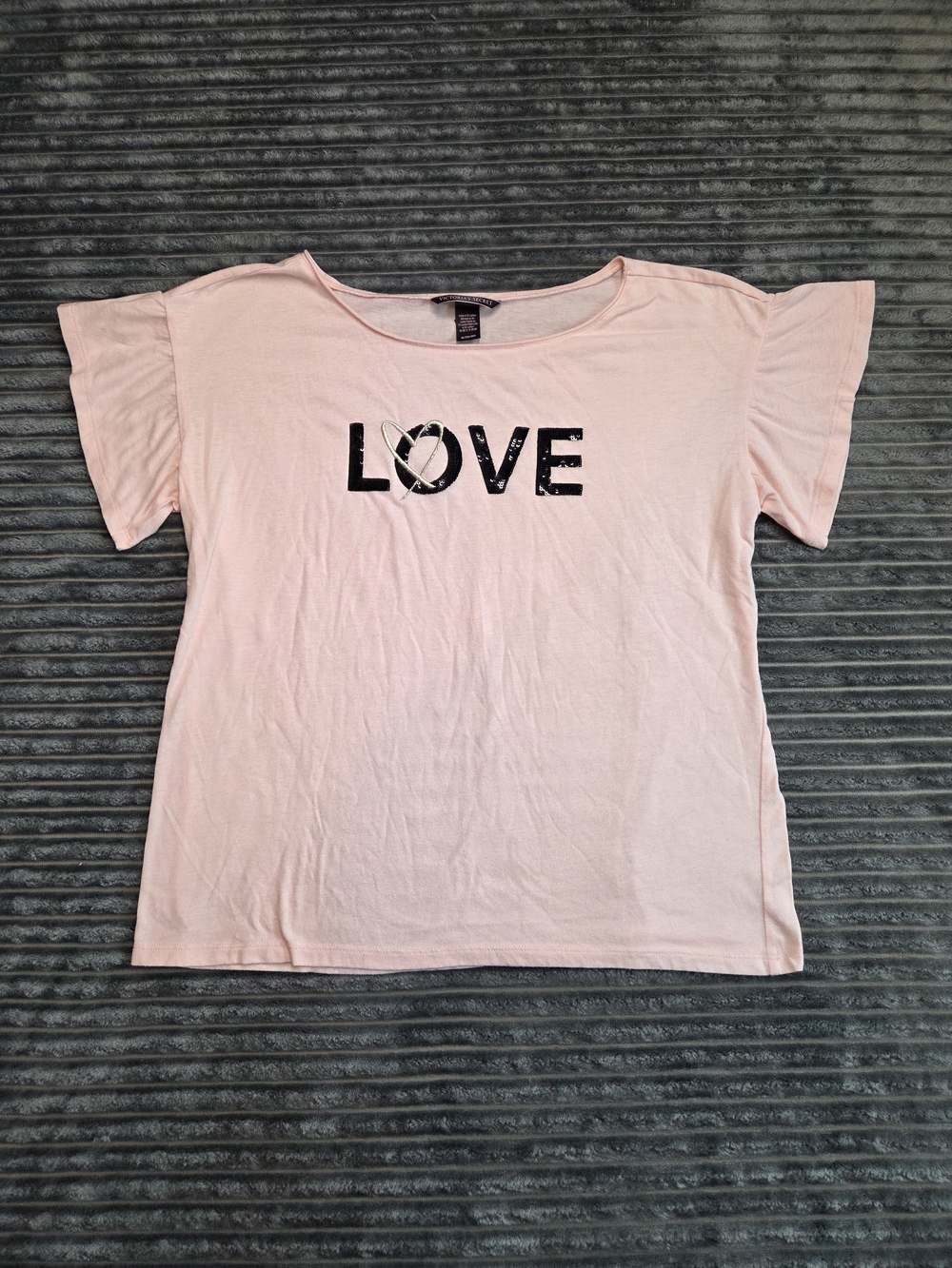 Victoria's Secret Pink LOVE Graphic Short Sleeve Tee
